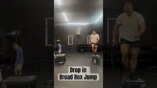 Lower Plyo: Drop In Broad Box Jump #wrestling #gym