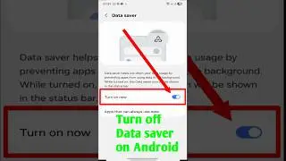 How To Turn Off Data Saver on Android 💯 ||Turn Off Mobile Data Saver||#shorts​#viral​
