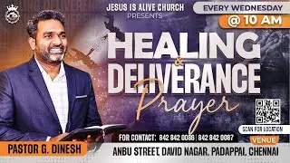 🔴🅻🅸🆅🅴 WEDNESDAY DELIVERANCE MEETING || PASTOR.DINESH || JESUS IS ALIVE MINISTRIES