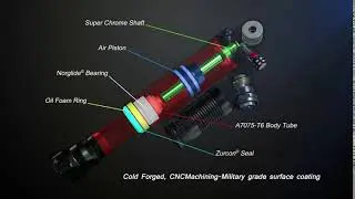 Особенности Bazooka Air Shock! / Бесступенчато регулируемая пневматическая пружина / плавность хода, устойчивость, лучшая подвеска