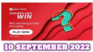 Amazon Funzone Quiz Answers Today |10 SEPTEMBER 2022 | Daily Quiz Time