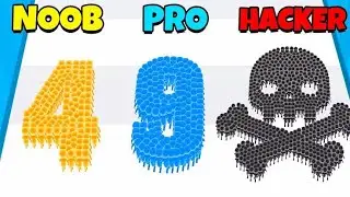 NOOB VS PRO VS HACKER CROWD NUMBER 3D #1