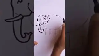easy Elephant drawing for kids # short