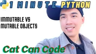 1 Minute Python | Immutable Vs Mutable Objects | Cat Can Code