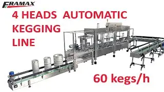 Automatic isobaric 4-head  filling machine for kegs: WSF 4 KEG