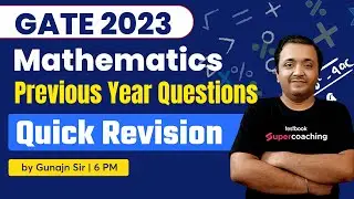 GATE Mathematics Previous Year Solved Question Papers | GATE Maths Lectures Questions| By Gunjan Sir
