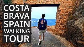 Tossa De Mar Costa Brava Spain Walking Tour ( Beach, Market and Fort )