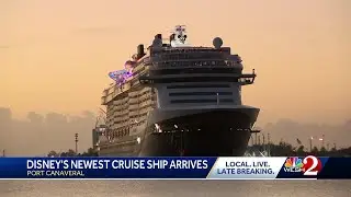 Disney Treasure, company's newest cruise ship, gets warm welcome in Port Canaveral