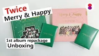 Twice Merry & Happy unboxing 1st album  트와이스 1집 리팩 언박싱 トゥワイス正規 1集リパッケージ