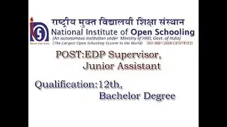 National Institute of Open Schooling Recruitment 2018