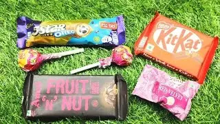 Satisfying Relaxing Candy - Unpacking Rainbow Lollipop Chocolate with Yummy Sweet Cutting ASMR