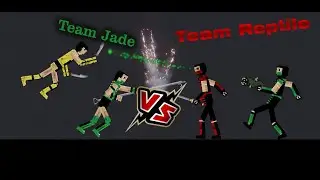 Jade Team Vs Reptile Team  Mortal Kombat 2. 3. 4. In people playground