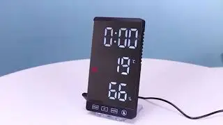GoShopLab 6 Inch LED Mirror Alarm Clock Touch with Button