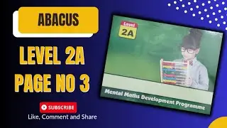 Abacus Level 2A, Page No 3 | #abacuslevel2 #abacus #solution