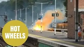 Dramatic Moment Fire Broke Out At Station Caught On Camera