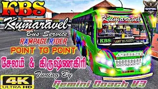 Kumaravel Bus Livery| KBS| 4KHD| Salem Krishnagiri| Gemini Coach V3 Bus Mod Livery #bussid
