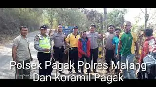Cepat Tanggap Atasi kebakaran Hutan Anggota Polsek Pagak dan Koramil Pagak