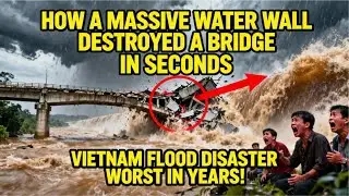 HOW This Massive Water Wall Destroyed a Bridge in Seconds - Vietnam Flood Disaster