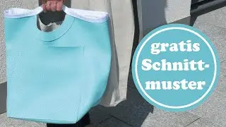 Einfacher Shopper n&auml;hen aus Skai-Kunstleder | f&uuml;r Anf&auml;nger | mit Schnittanleitung
