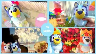 BLUEY and Bingo Plush Toys! Pretend Play Episodes Compilation! Share Ice Cream, Pick Strawberries!