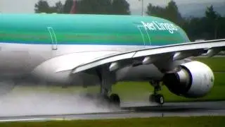 Very Wet Takeoff - Airbus A330-200