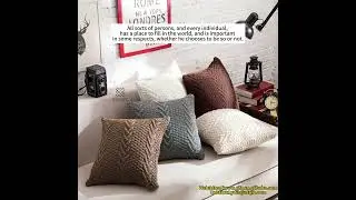 VX Acrylic Decoration Luxury Children's Knot Knit Crochet Cushion Wool Pillow Case Cover