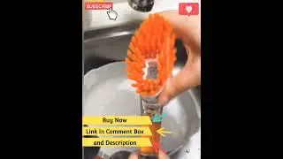 Cool Gadgets  Automatic Kitchen Cleaning Brush Liquid Tank Scrubber Long Handle Pot Brush #shorts