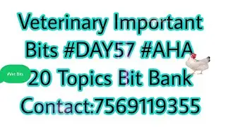 Animal Husbandry Assistant(AHA) 20 Topics Bit Bank Happy World 🌍 Veterinary Day Magazines #veternary