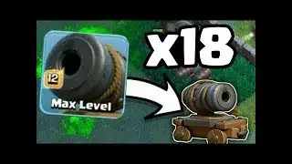 Clash Royale | Атака с помощью 18 MAX LEVEL Пушечные тележки | База строителя | Приватный сервер