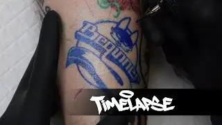 TATTOO TIMELAPSE | BEGINNER LOGO | COLOR TATTOO | JJ INK