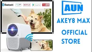 AUN AKEY8 MAX Full HD Android 9.0 Smart Projector 2GB 16GB Apps WiFi Bluetooth AUN Official Store