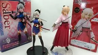 Fate/Grand Order Sakura Saber Okita Souji vs Miyamoto Musashi Prize Figure