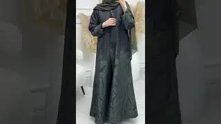 Printed Abaya Collection: Green Printed Abaya - Shop Now