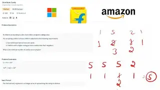 15.5 Distribute Candy (Greedy Algorithm)-Interviewbit #backtracking#interview#recursion