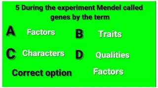 Mendelian Genetics|| Genetic Mcqs|| Genetic Mcq|| QUIZ CENTRE|| PART NO 01