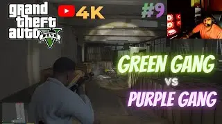 GTA 5 story mode | green gang vs purple gang 💥🔫
