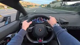 Lamborghini Huracan Spyder POV Driving | Laps Around Crystal Cove In Newport Beach Pt. 2