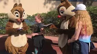 Meeting Chip and Dale at Disney World