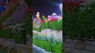 Dubai Miracle Garden Night View.World's largest Natural flower garden.#travel#dubaimiraclegarden #