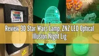 Review 3D Star Wars Lamp, ZNZ LED Optical Illusion Night Light, 16 Colors Changing Remote Touch Mood