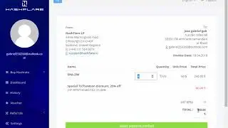 Promotion hashflare 10 GHs 0.60 USD 18/04/2018