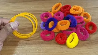 HAIR RUBBER BANDS & OLD BANGLES REUSE IDEA | DIY HOME PROJECTS | DIY HOME DECOR