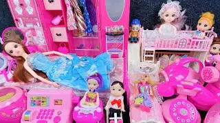 12 Minutes Satisfying with Unboxing Pink Princess House Toys Play Set ASMR｜Review Toys (no music)