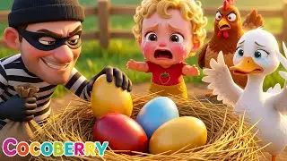 Old MacDonald Farm 🐒 Naughty Thief Steals Eggs 🐣 CocoBerry TV