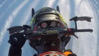 Ski Doo ZX chassis 700 mod sled cold start, walk around and test drive.