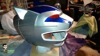 Power Rangers Wild Force Lunar Wolf Cosplay Helmet Time lapse