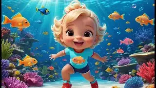 Three Little Fish Swim in the Sea | Fun Ocean Song for Kids | Playful Water Adventure Rhyme