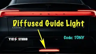 Рассеянный световой луч для Tesla Juniper. Работает ночью и при нажатии на тормоз. Просто супер!