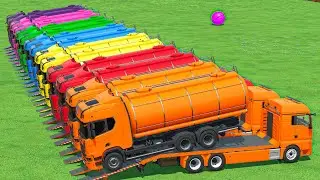 Largest Trucks Transport With Transporter Of Colors In Fs22 | Farming Simulator 22