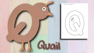 letter Q craft| Quail craft idea with printable template